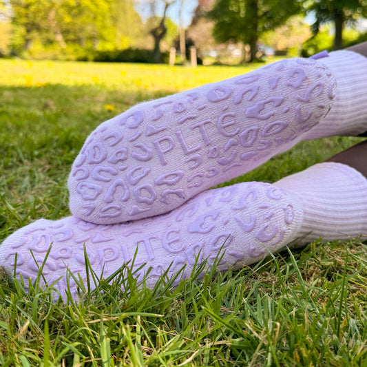 Detail van PLTÉ gripsok in Lavender Lilac
